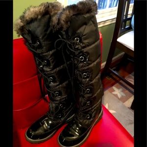 NEW Black Very High Fur Lined Winter Boots 7